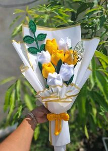 Handmade Crochet Tulip Bouquet
