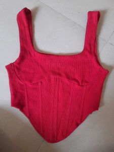 Chic Red Corset Top