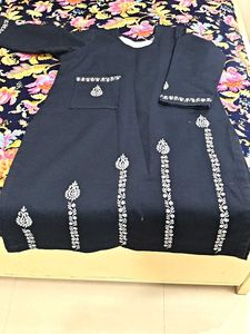 New Denim Stylish Embroidered Kurta💙