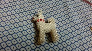 Beads,thread,cotton Made DOG.