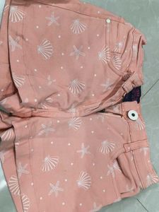 Cute Seashell Print Shorts