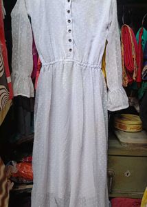Chic White Polka Dot Dress
