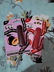Sugar Pop Tinted Lip Balms - Cherry &amp; Plum combo
