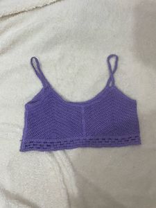 Crochet Purple Crop Top