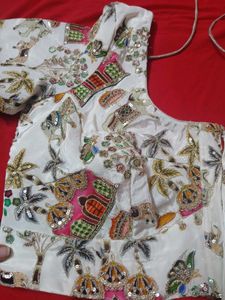 New Crepe silk pen kalamkari blouse