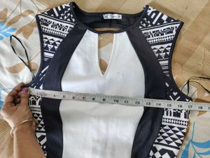Black &amp; White Sleeveless Dress