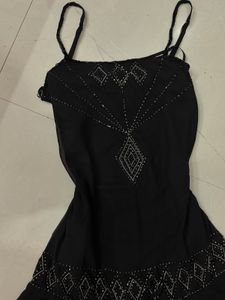 vintage y2k Sparkly Black Mini Dress