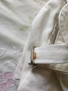 Pinteresty Cream Crossbody Bag with Flower Detail