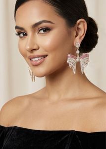 New Sparkly Bow Drop Earrings