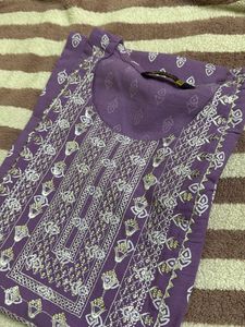 Elegant Purple Embroidered Kurta