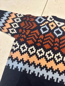 Cozy Geometric Print Sweater