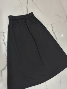 Stylish Button-Up Black Skirt