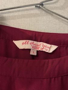 Burgundy Long Sleeve Casual Top