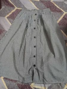 Black and White Gingham Skirt