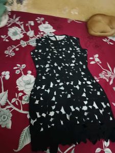Chic Black Floral Lace Sleeveless Dress