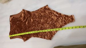 Brown Velvet Bodysuit 30 to 32