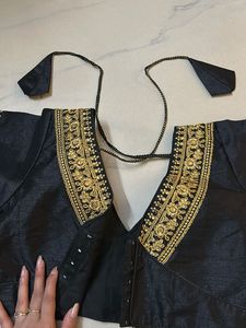 Black Embroidered Blouse