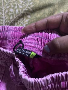 pink Acid Wash Joggers