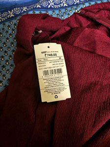 Shein Women's Maroon Midi Skirt