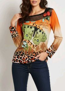 Butterfly Print Top new wdt tag