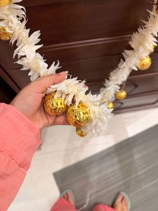 Decorative String Lights with Gold Orbs