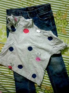 Jeans And T-shirt For 5years