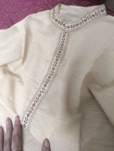 Cream Color / Off White Kurta Set For Men &amp; Boys