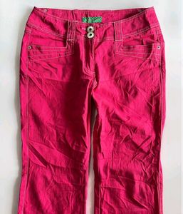 Y2K barbie pink flare denim 💞
