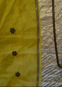 Yellow Embroidered Kurta Set with Dupatta