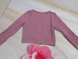(800)Pink Long Sleeve Top