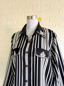 Striped Button-Up Shirt