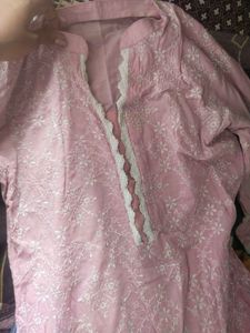 Pink Embroidered Kurta Set