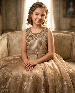 Exquisite Gold Embellished Gown