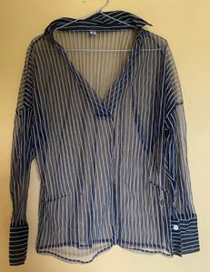 Striped Sheer Blouse