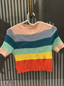 Striped Knit Crop Top