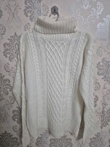 Cozy White Turtleneck Sweater