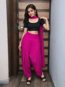 Stylish Black & Pink Kurta Set