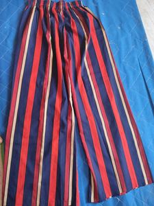 Striped Wide-Leg Pants