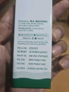 iVedic AyurScience Face Serum new sealed pack