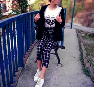 Checked Formal Pants