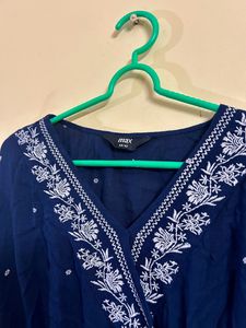 Blue Peplum Top
