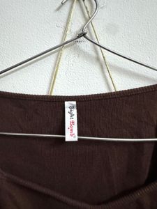 Brown Long Sleeve Top