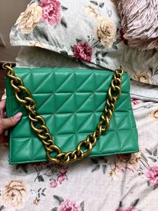 Green Zara shoulder bag