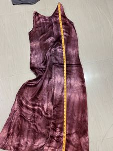 Satin Tie-Dye Maxi Dress