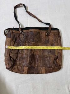 Patchwork Leather Hobo Bag