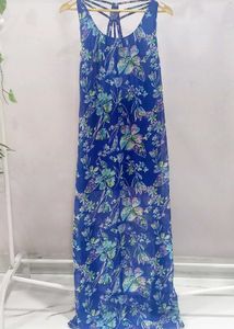 Blue Floral Maxi Dress