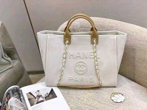 Chanel Deauville Large Size Tote 40cms with Pearls