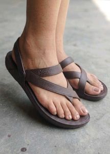 Comfortable Brown Flat Sandals