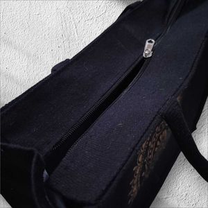 BEAUTIFUL (Rangoli) CANVAS BLACK TOTE/GIFTING BAG
