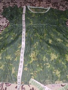 Boho Green Floral Mini Dress